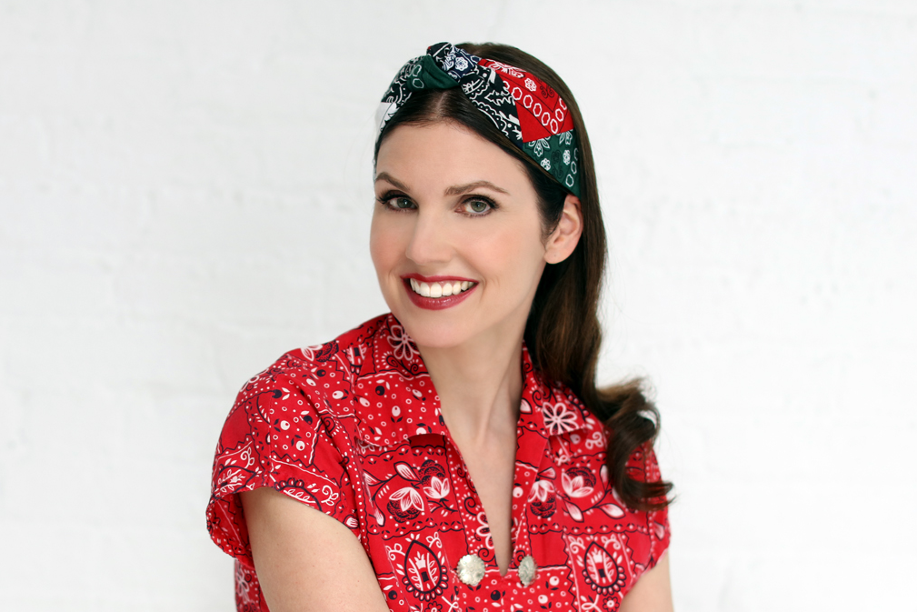 bandanda patchwork headband turban on model