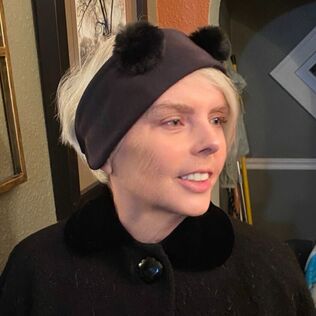 bear earmuffs with pom pom ears