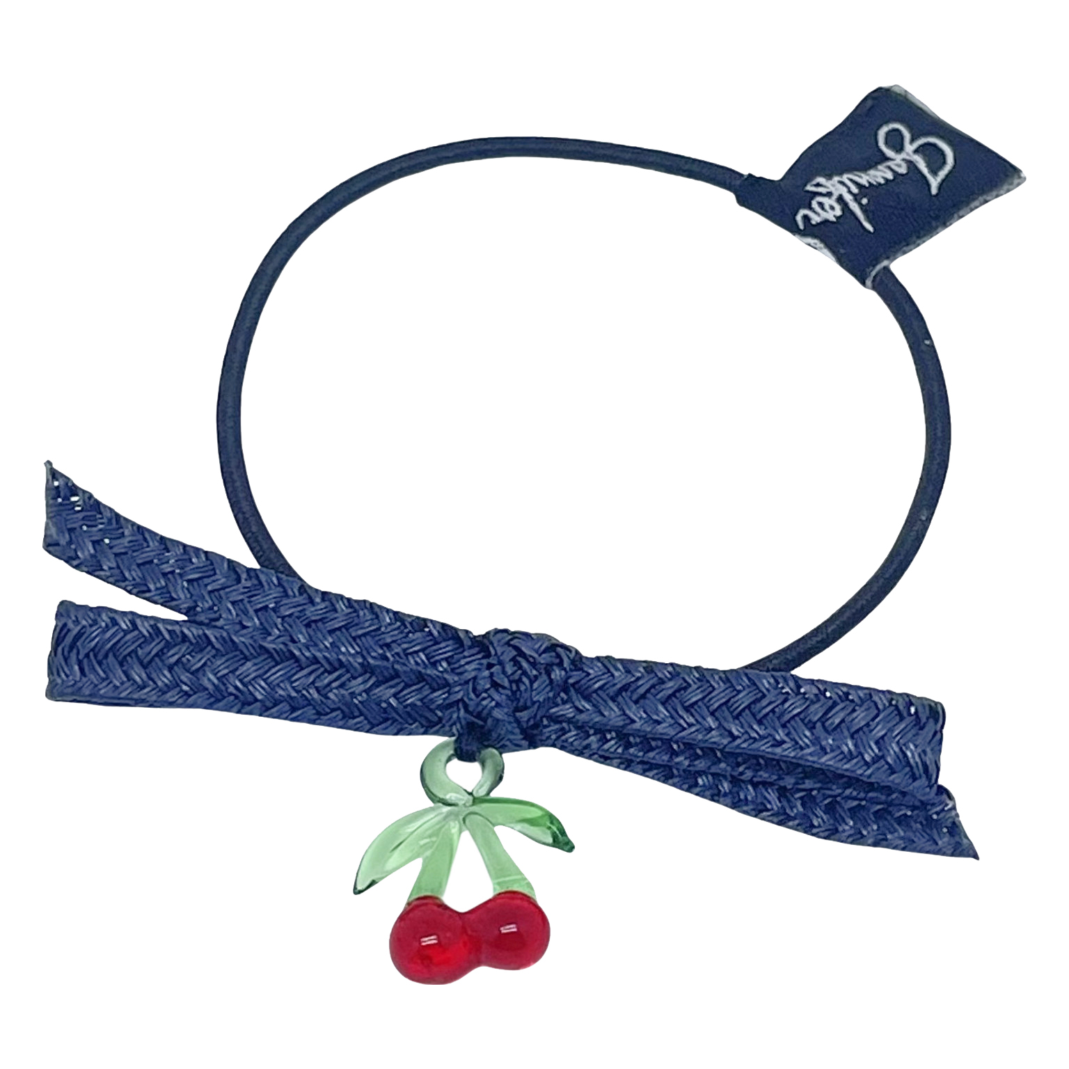 Straw Bow & Fruit Hair Tie