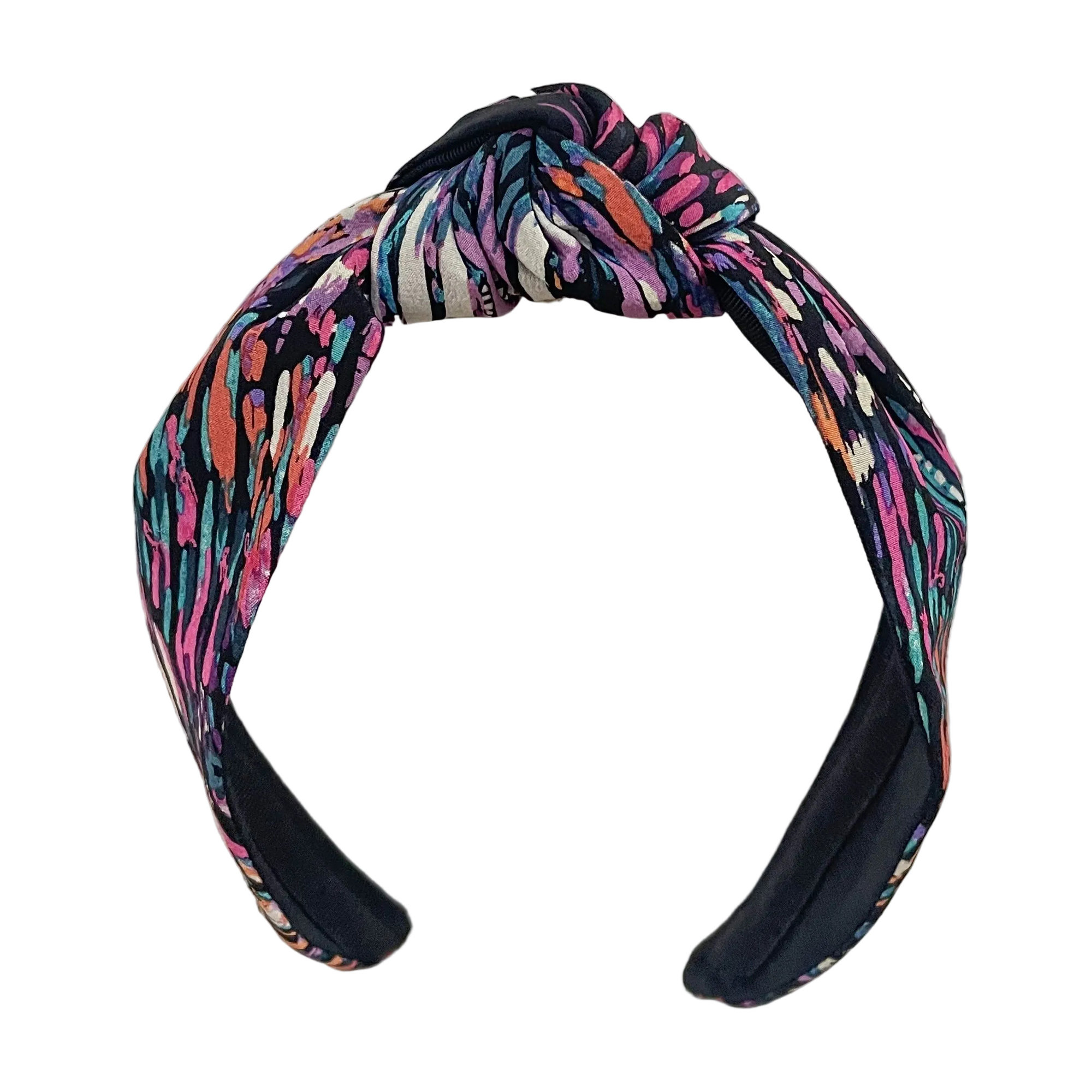 silk print turban headband