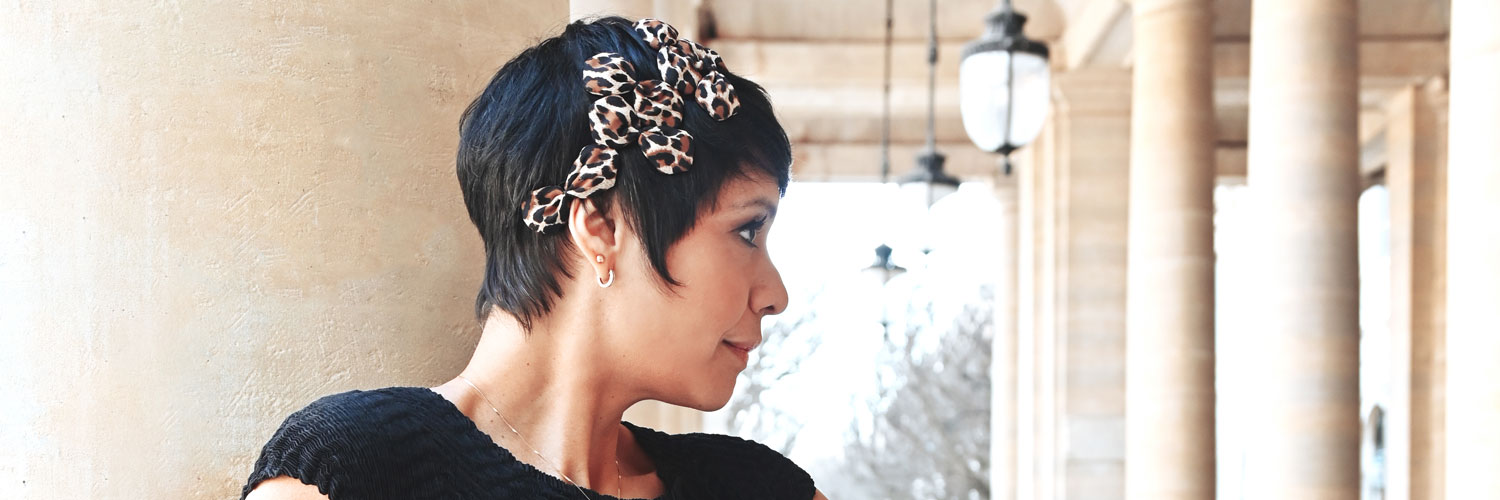 Leopard sabrina bow headband
